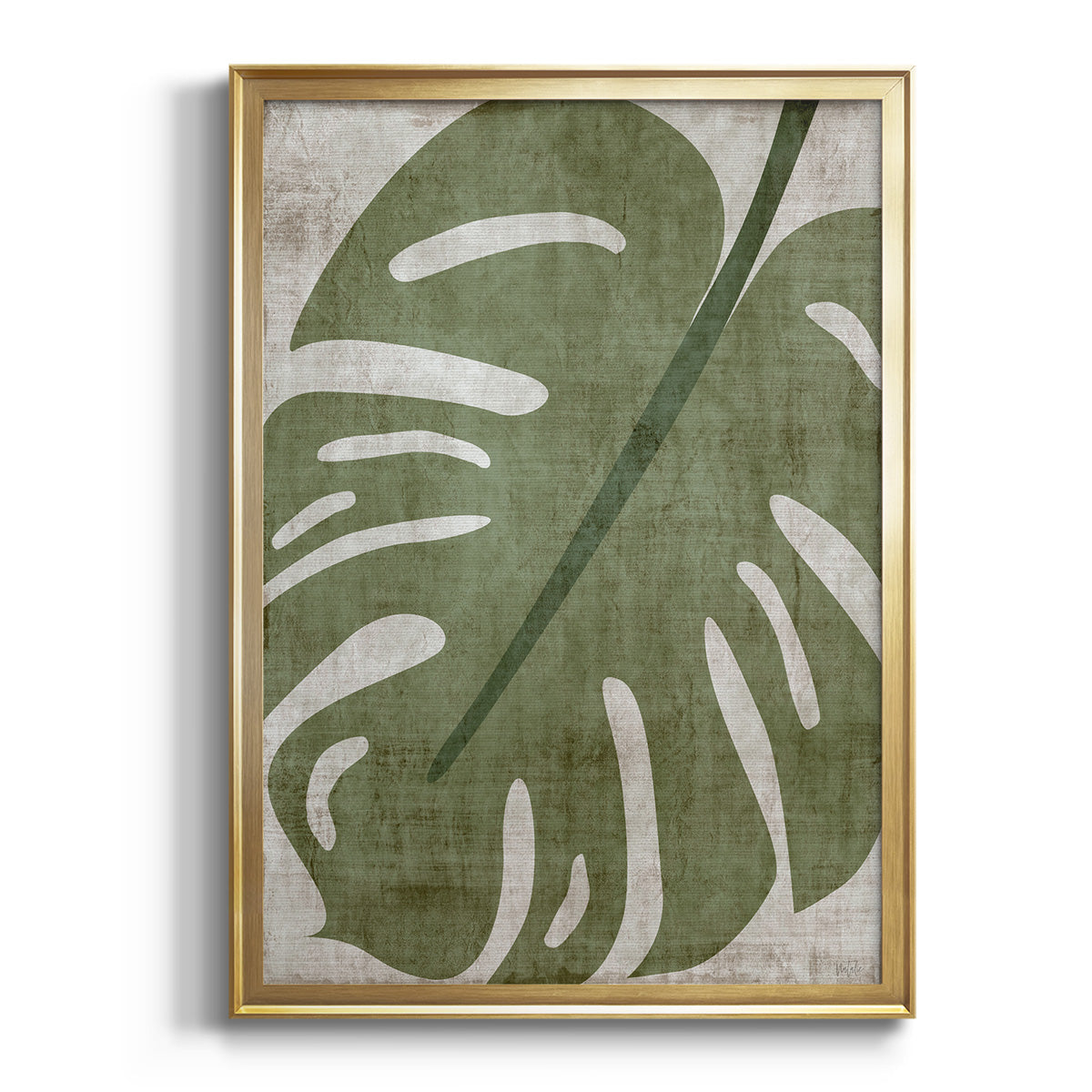 Sepia Botanical Journal I - Modern Framed Canvas Print