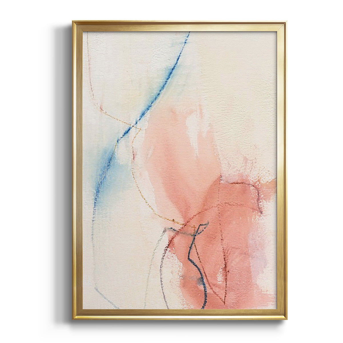 Soft Half Shell I - Modern Framed Canvas Print