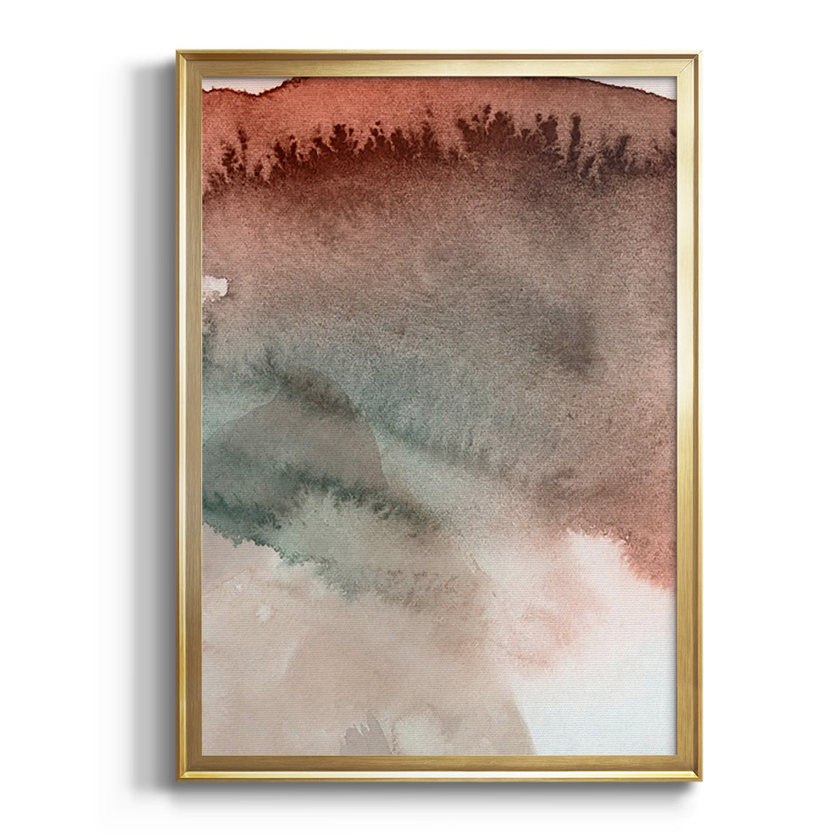 Sepia Botanical Journal I - Modern Framed Canvas Print