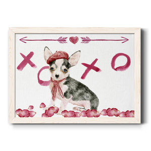 Puppy Valentine Collection A-Premium Framed Canvas - Ready to Hang