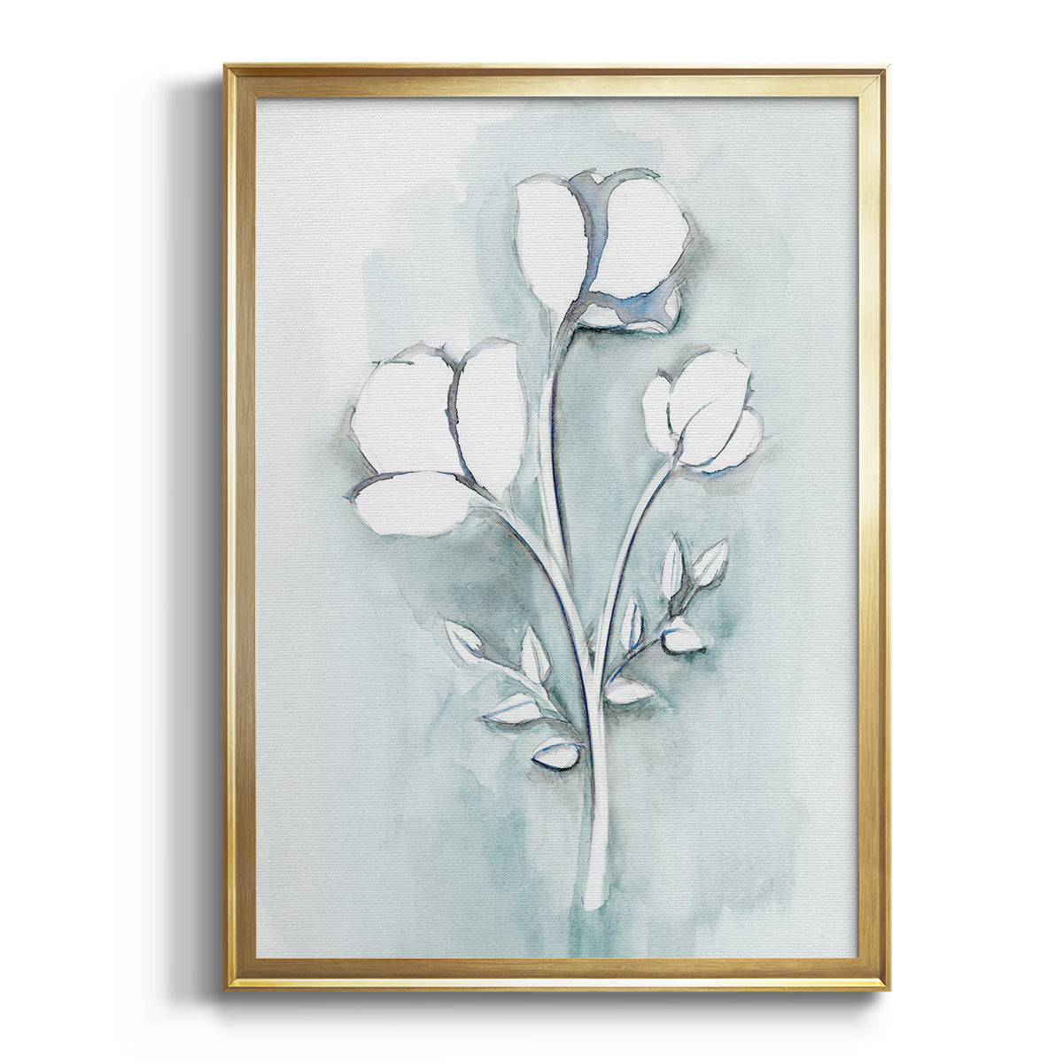 Sepia Botanical Journal I - Modern Framed Canvas Print