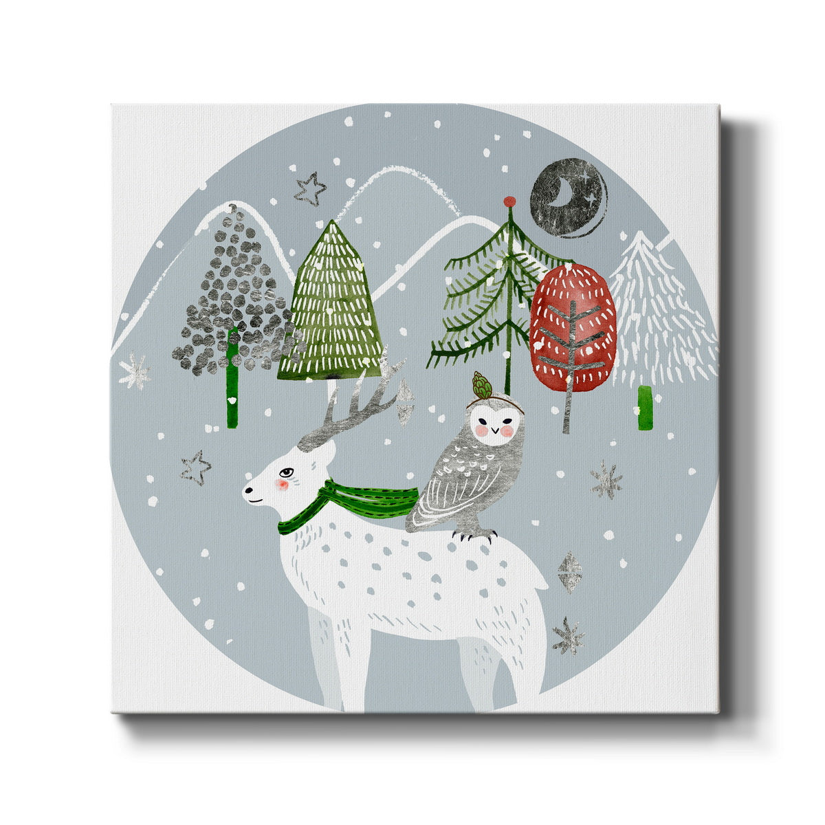 Stars and Snowflakes Collection C - Canvas Art Print