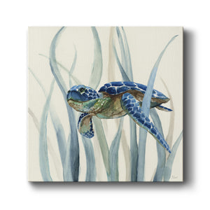 Turtle in Seagrass II - Canvas Art Print