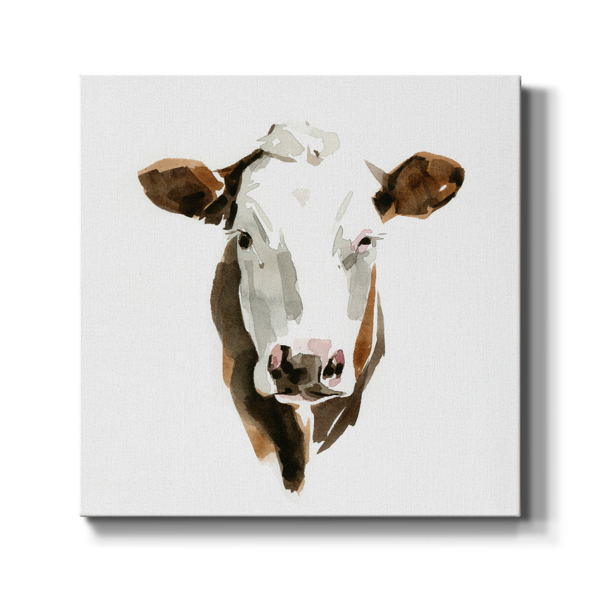 Watercolor Bovine III-Premium Gallery Wrapped Canvas - Ready to Hang
