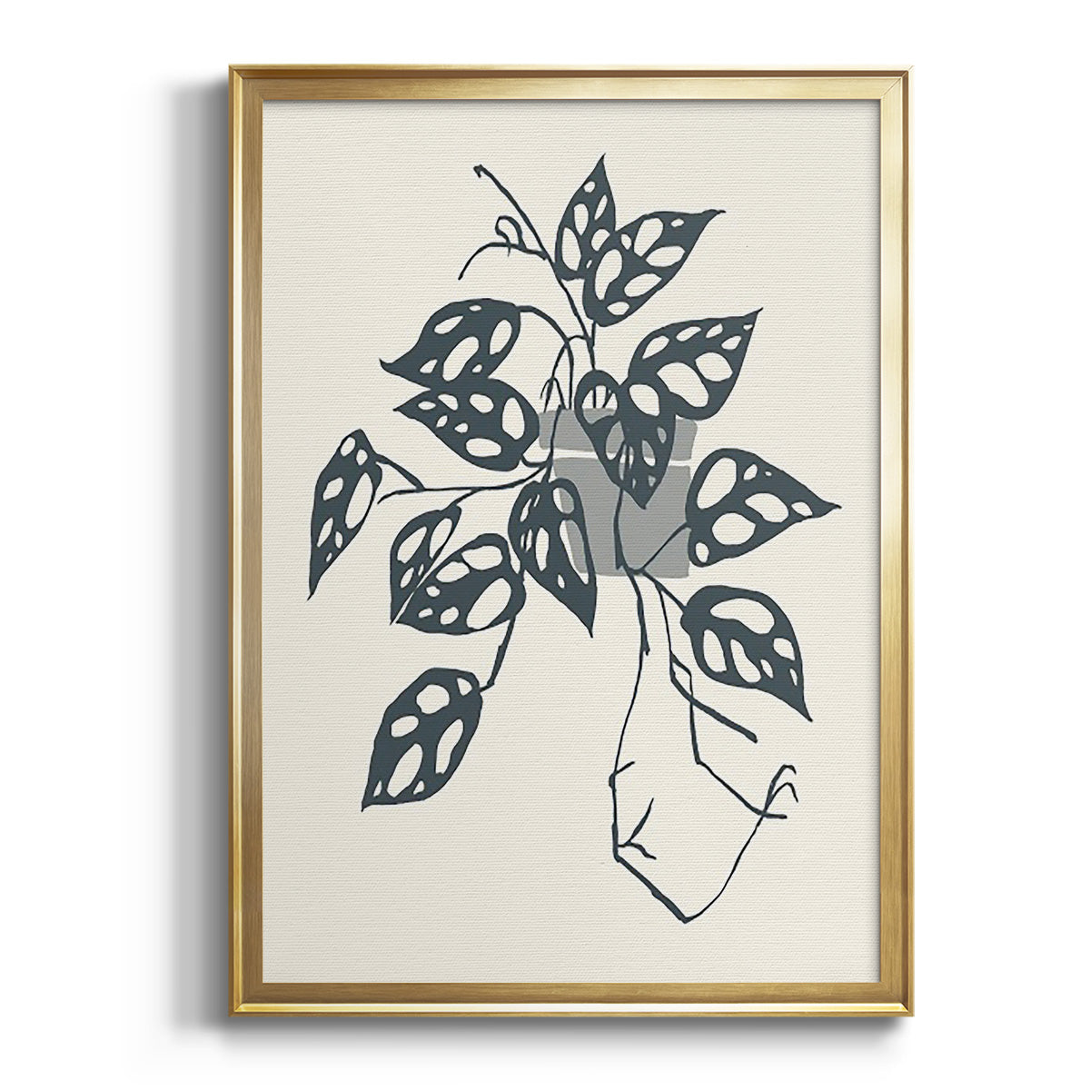 Sepia Botanical Journal I - Modern Framed Canvas Print