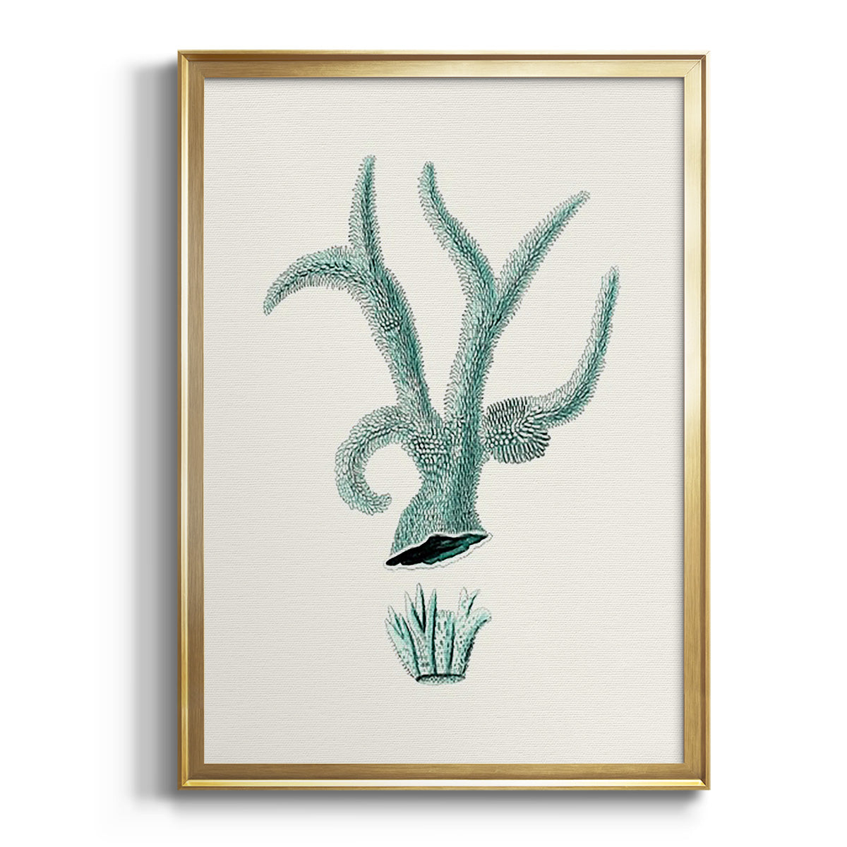 Sepia Botanical Journal I - Modern Framed Canvas Print