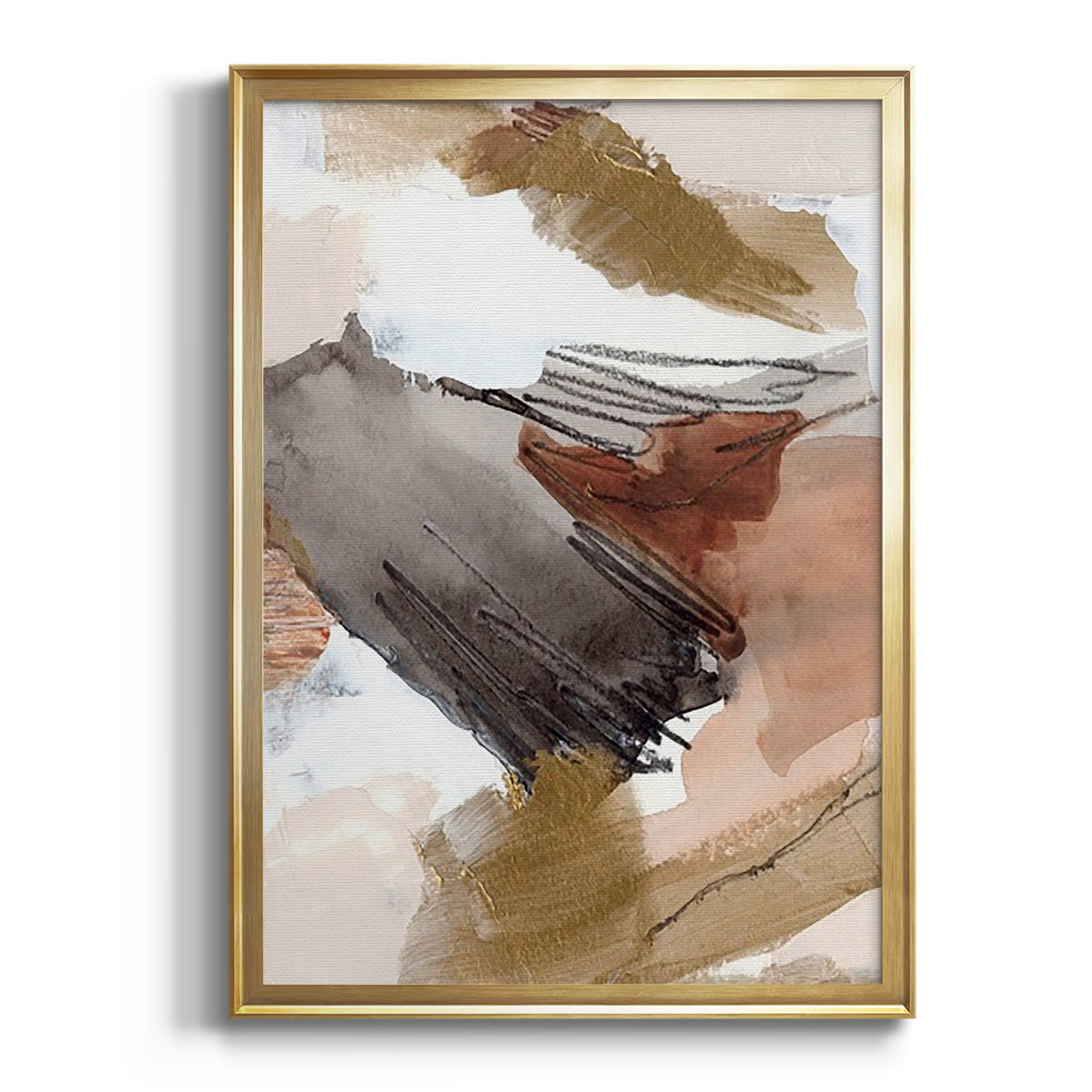 Soft Half Shell I - Modern Framed Canvas Print