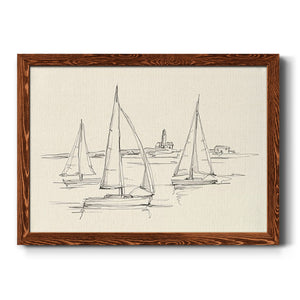 Coastal Contour Sketch II-Premium Framed Canvas - Ready to Hang