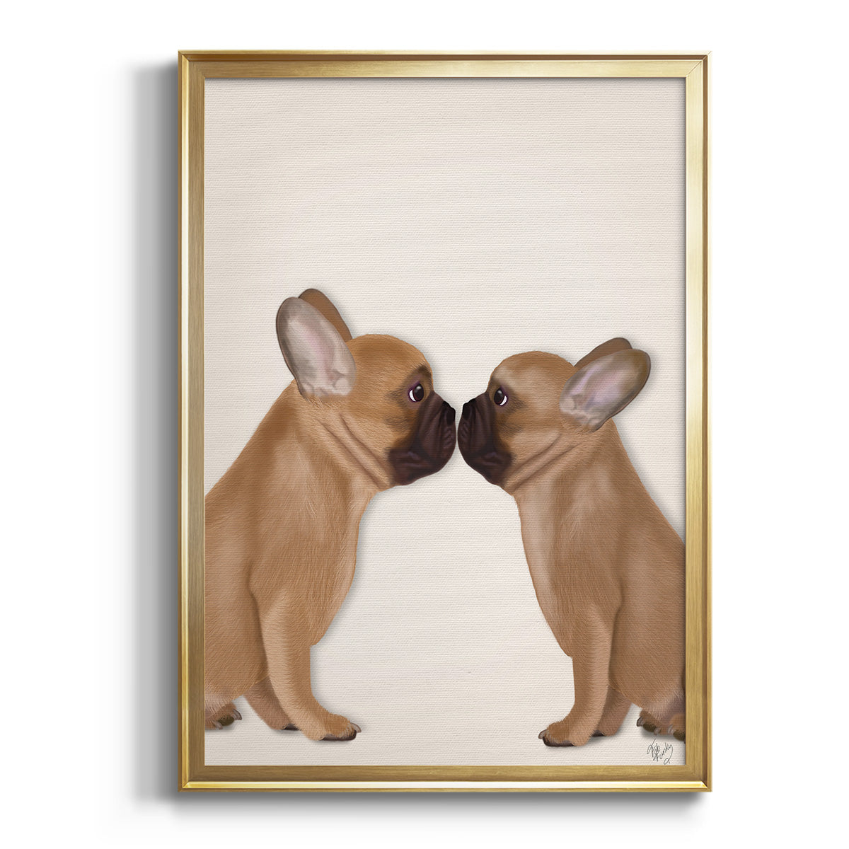 French Kiss Close Up I Premium Framed Print - Ready to Hang