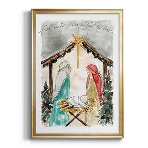 Unto Us A Child is Born Premium Framed Print - Ready to Hang