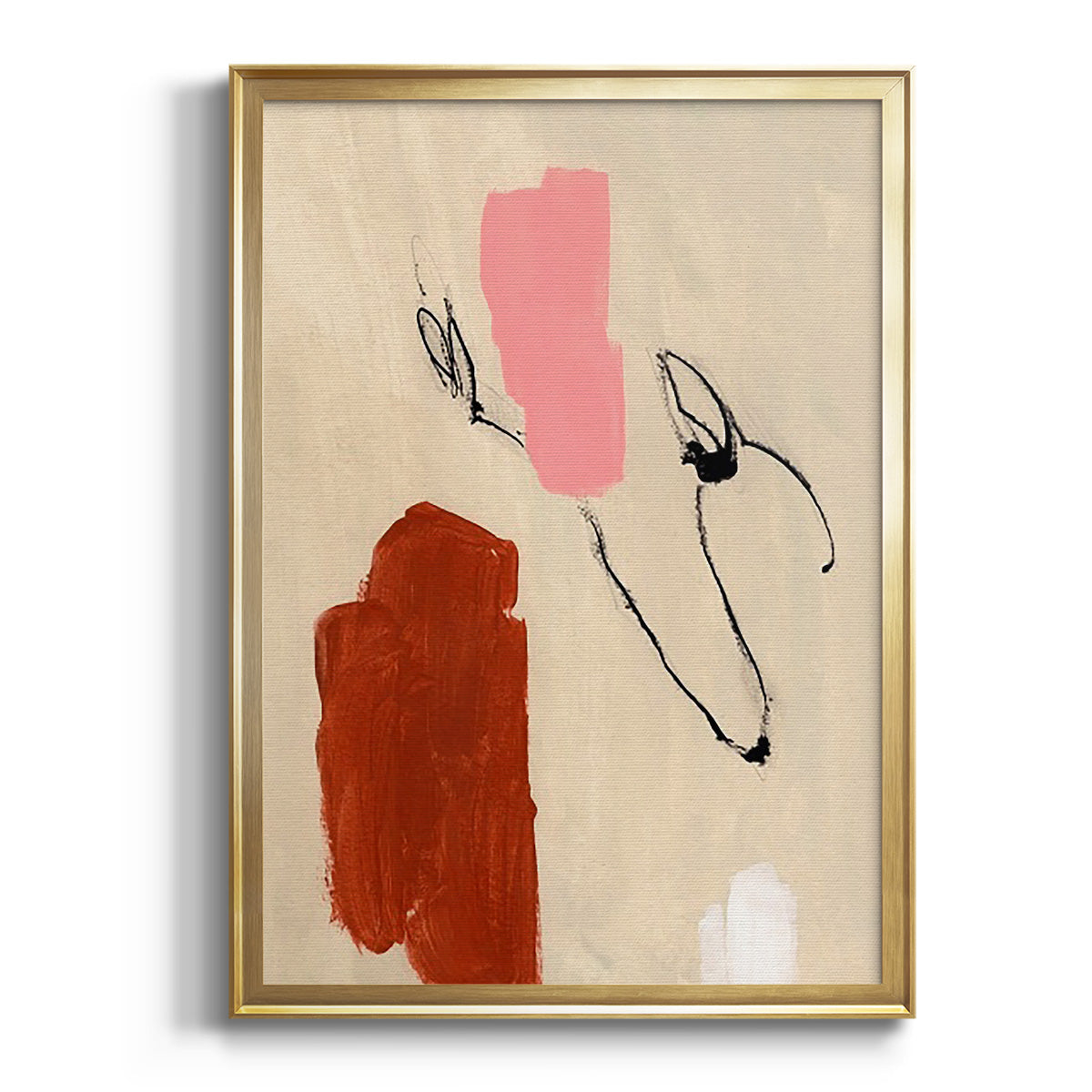 Soft Half Shell I - Modern Framed Canvas Print