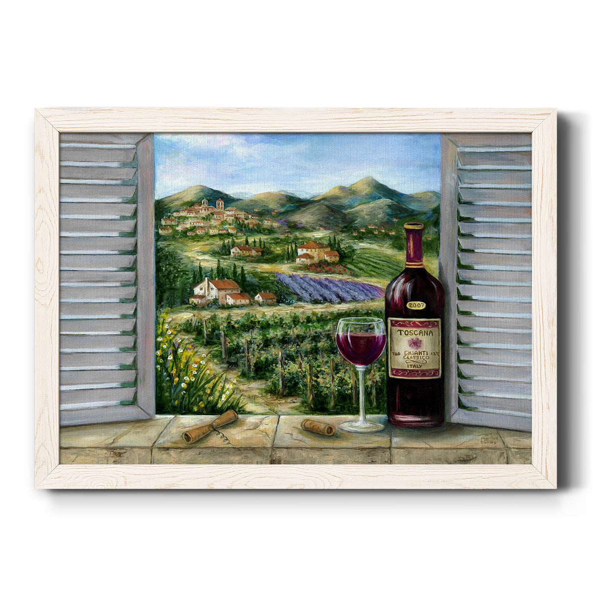 Tuscan Red and Vineyard-Premium Framed Canvas - Ready to Hang