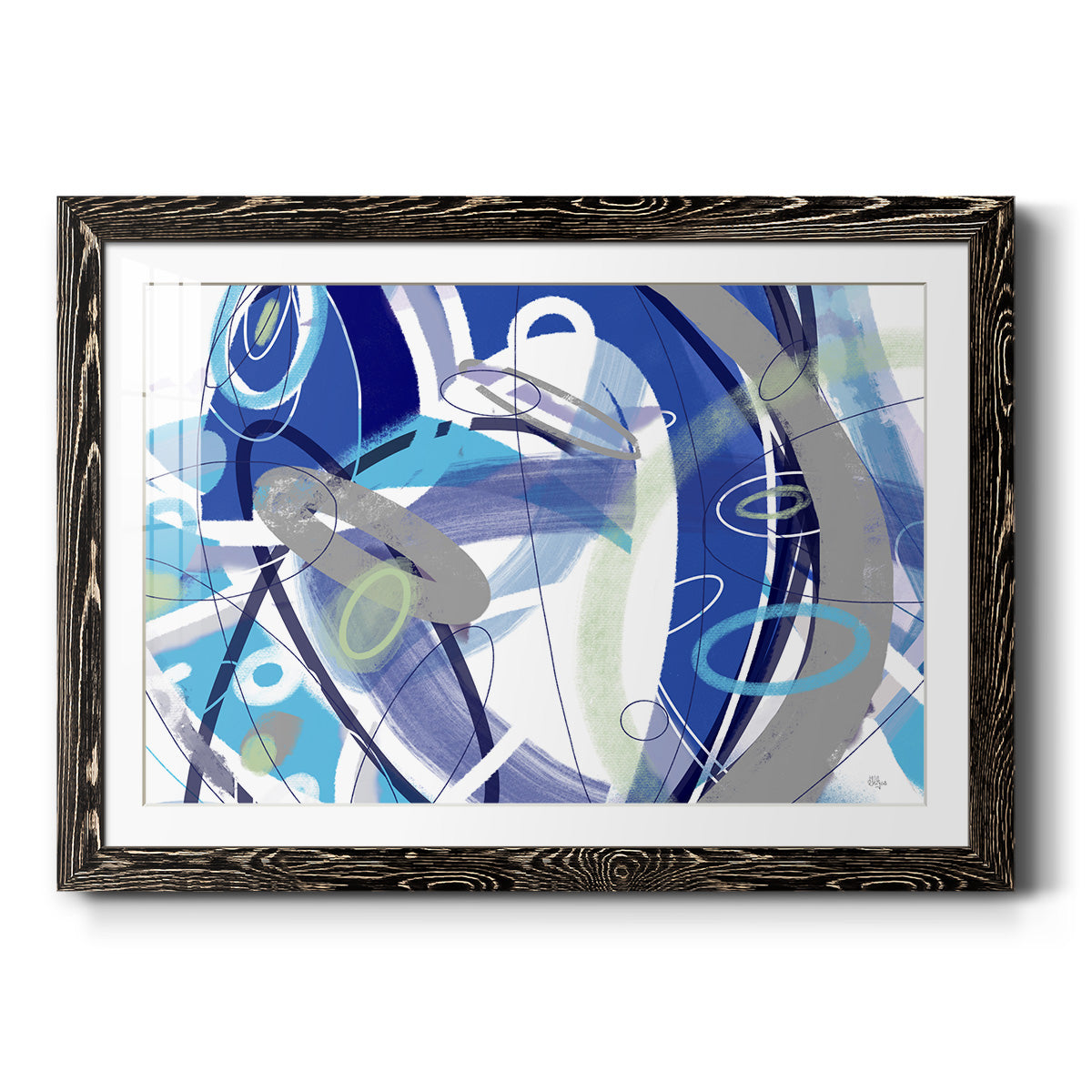 Blue Flow-Premium Framed Print - Ready to Hang