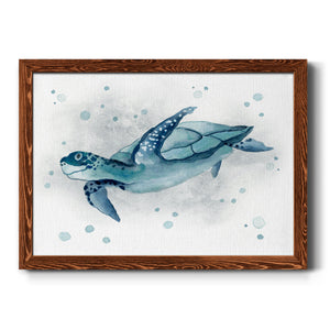 Blue Turtle II-Premium Framed Canvas - Ready to Hang