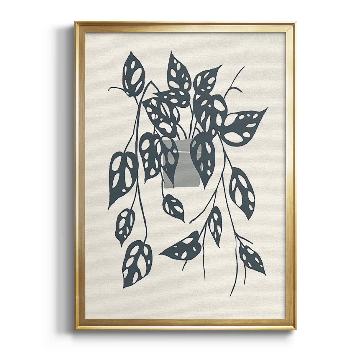 Sepia Botanical Journal I - Modern Framed Canvas Print