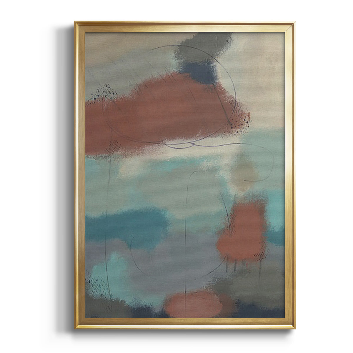 Soft Half Shell I - Modern Framed Canvas Print