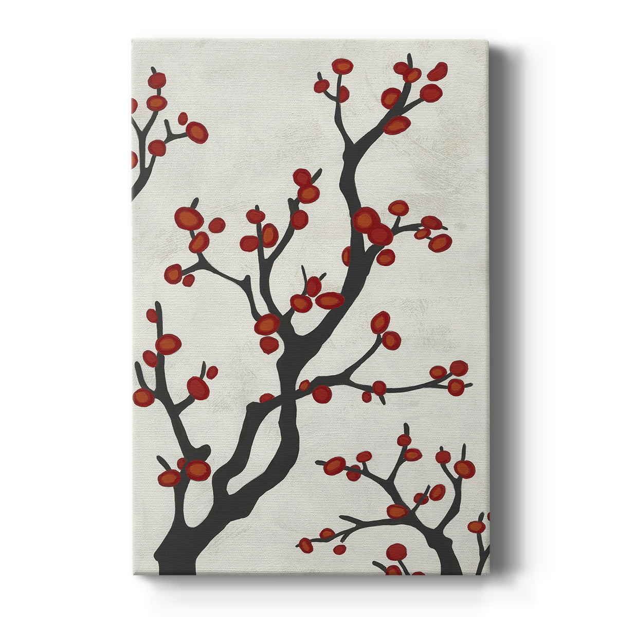 Red Berry Branch I Premium Gallery Wrapped Canvas - Ready to Hang