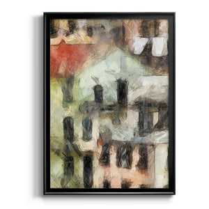 Stacked Houses II Premium Framed Print - Ready to Hang