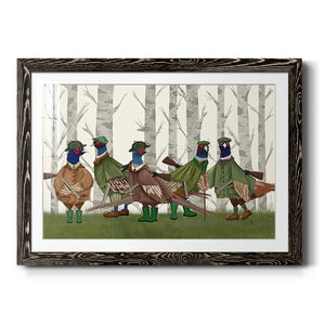 Pheasant Shooting Party Group 3-Premium Framed Print - Ready to Hang