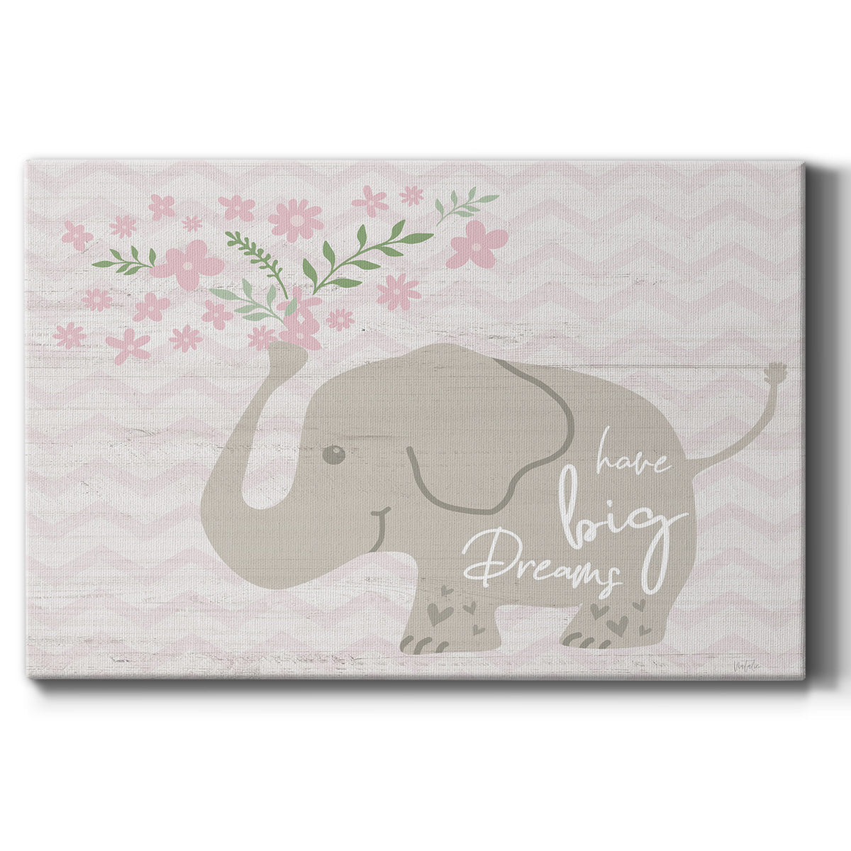 Floral Elephant - Canvas Art Print