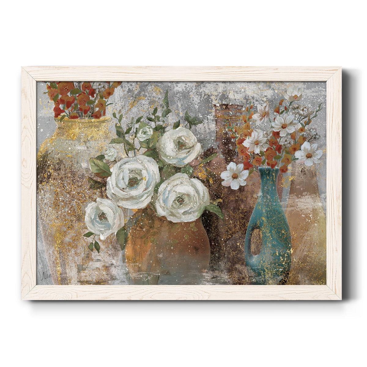Vessels and Blooms Spice-Premium Framed Canvas - Ready to Hang