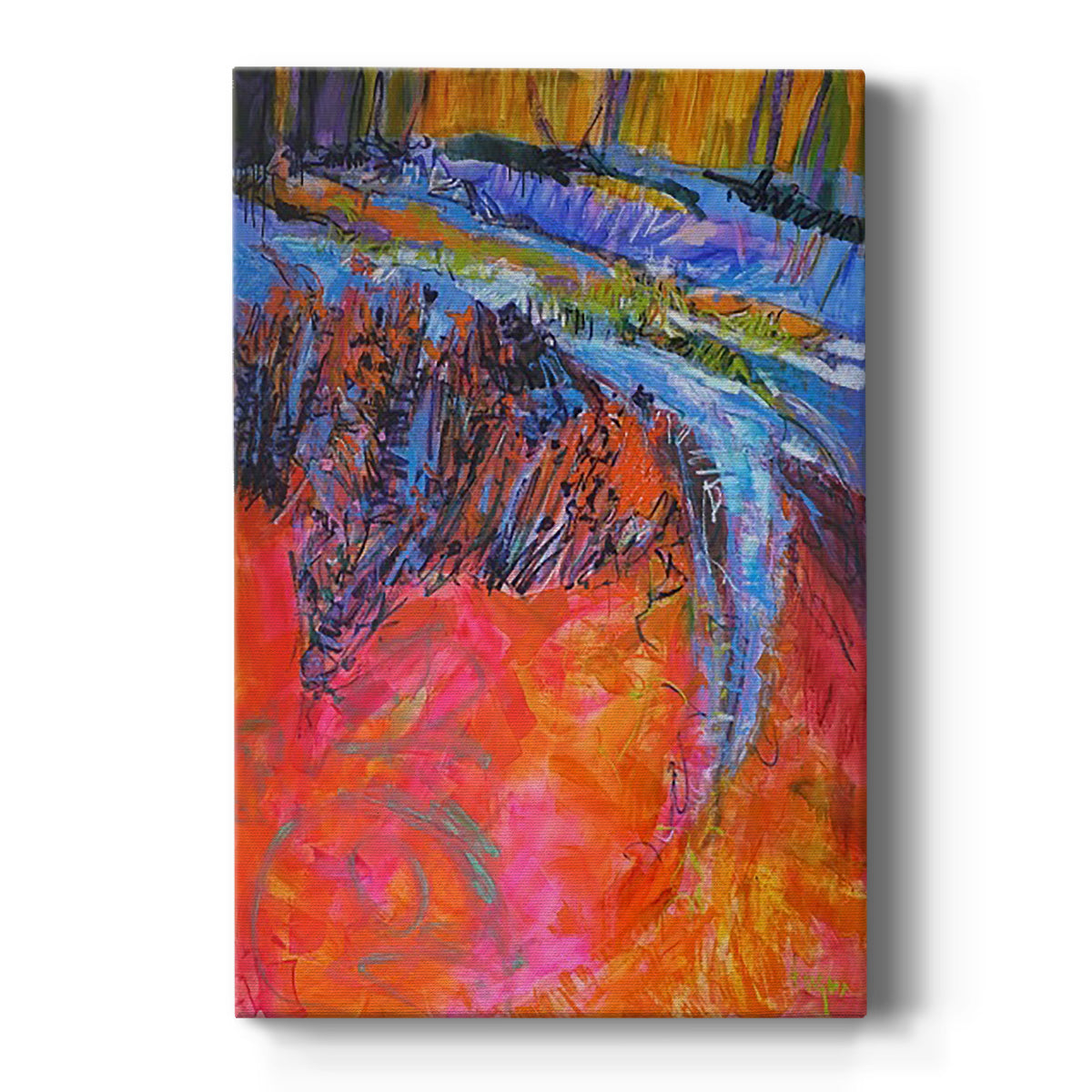 Vibrant Flow I Premium Gallery Wrapped Canvas - Ready to Hang