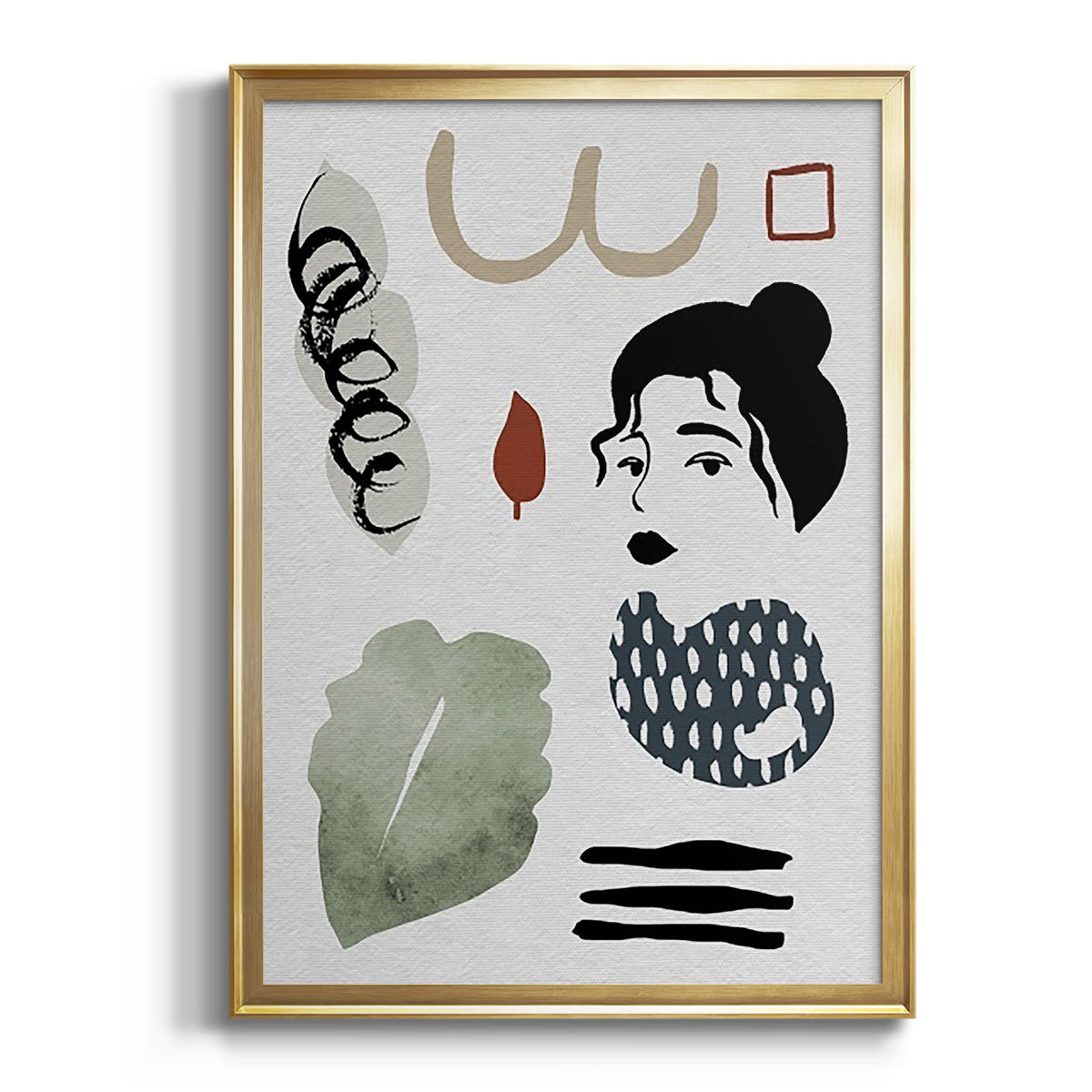 Soft Half Shell I - Modern Framed Canvas Print