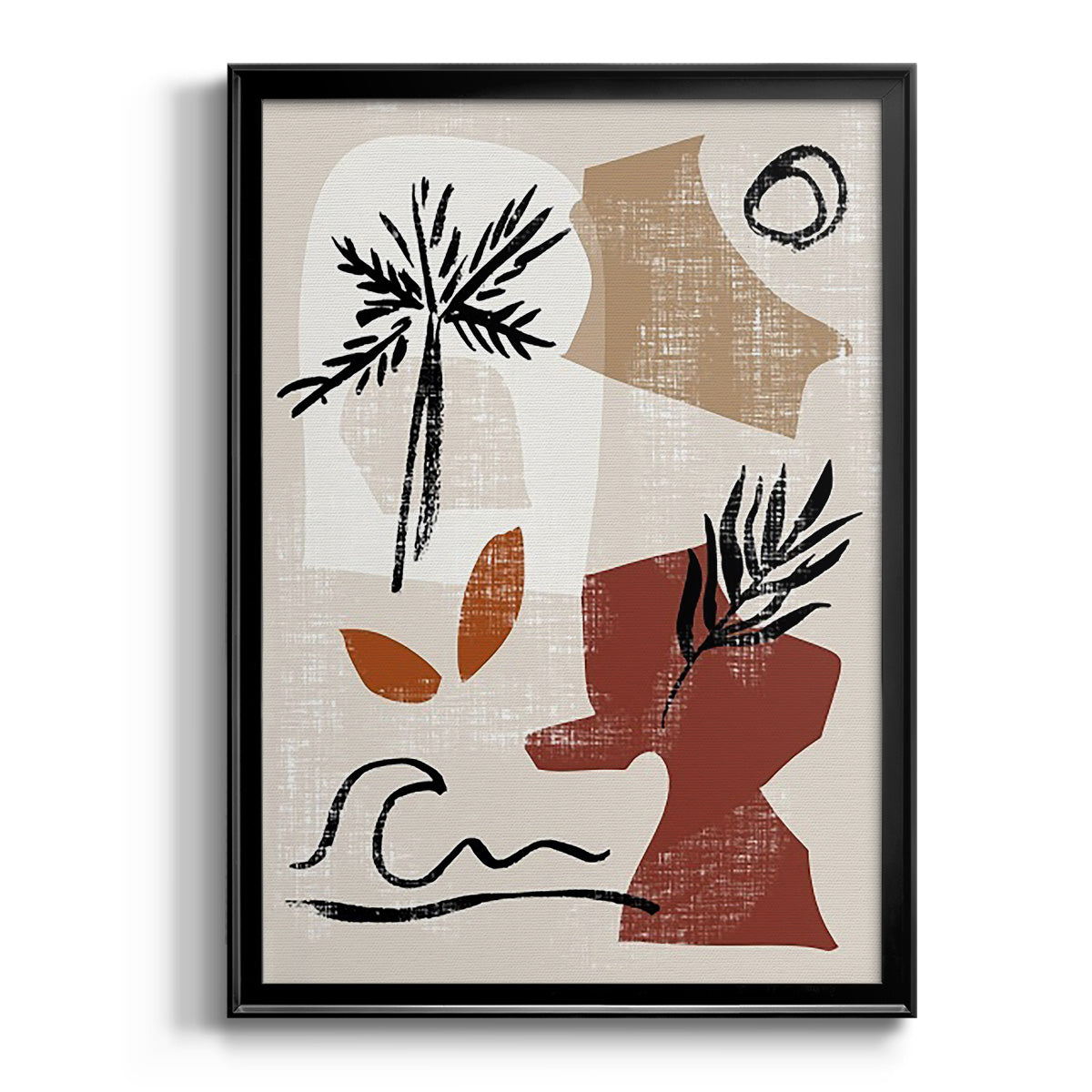 Soft Palms III Premium Framed Print - Ready to Hang