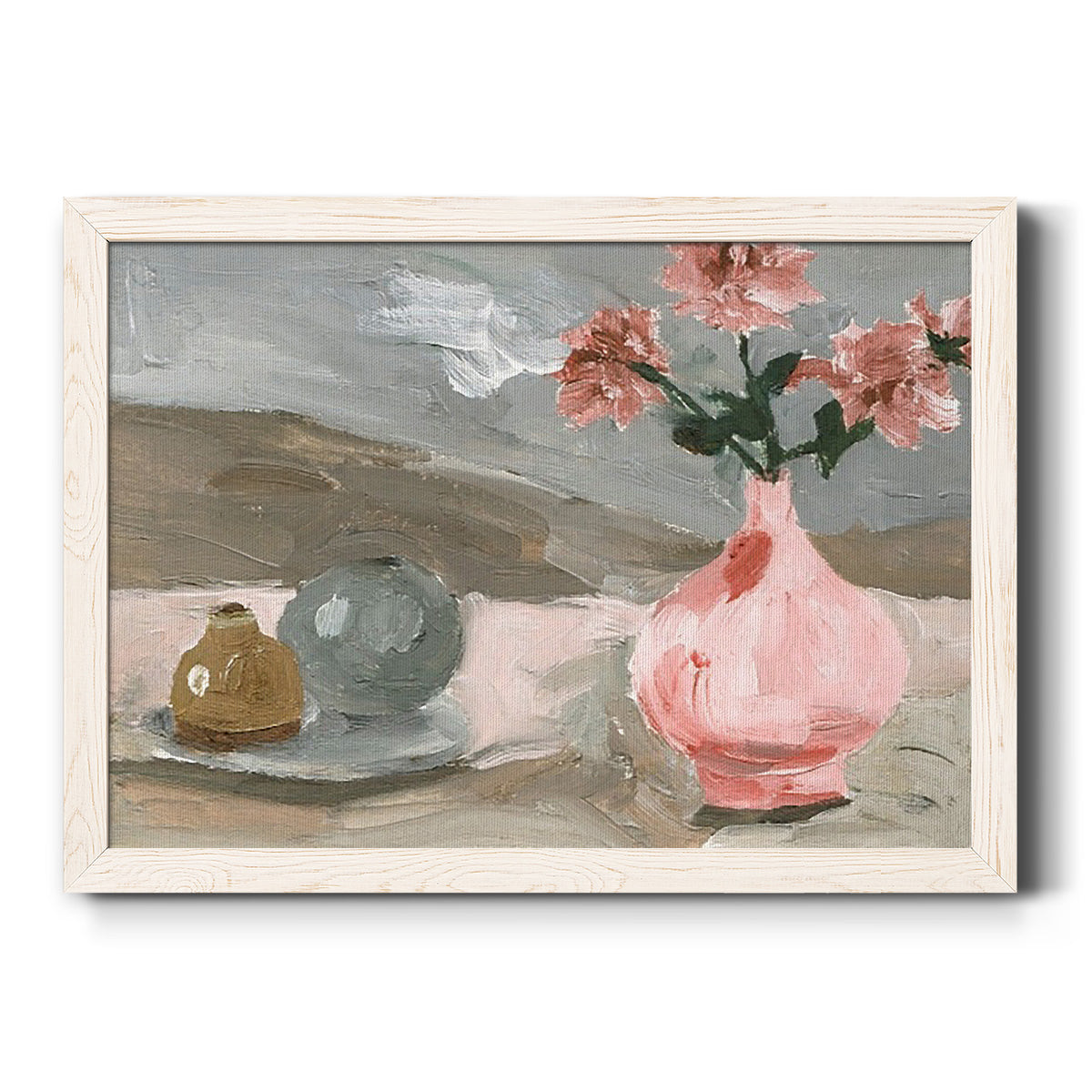 Vase of Pink Flowers VI-Premium Framed Canvas - Ready to Hang