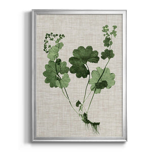 Forest Foliage on Linen I Premium Framed Print - Ready to Hang