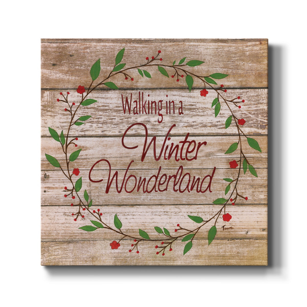 Winter Wonderland Wreath - Canvas Art Print