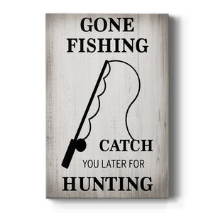 Gone Fishing Premium Gallery Wrapped Canvas - Ready to Hang