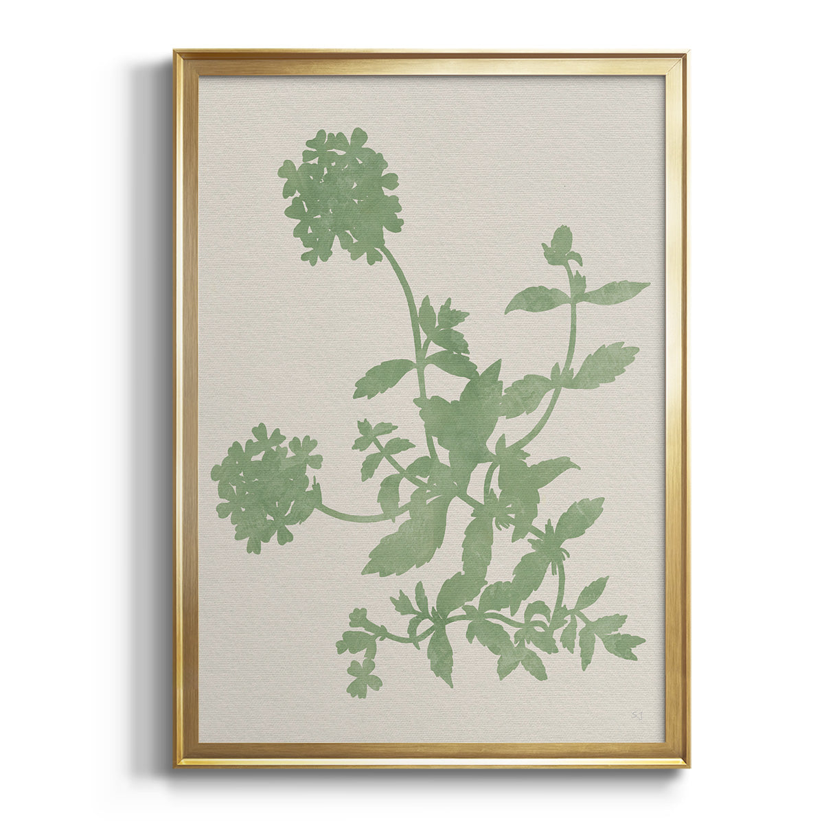 Sepia Botanical Journal I - Modern Framed Canvas Print