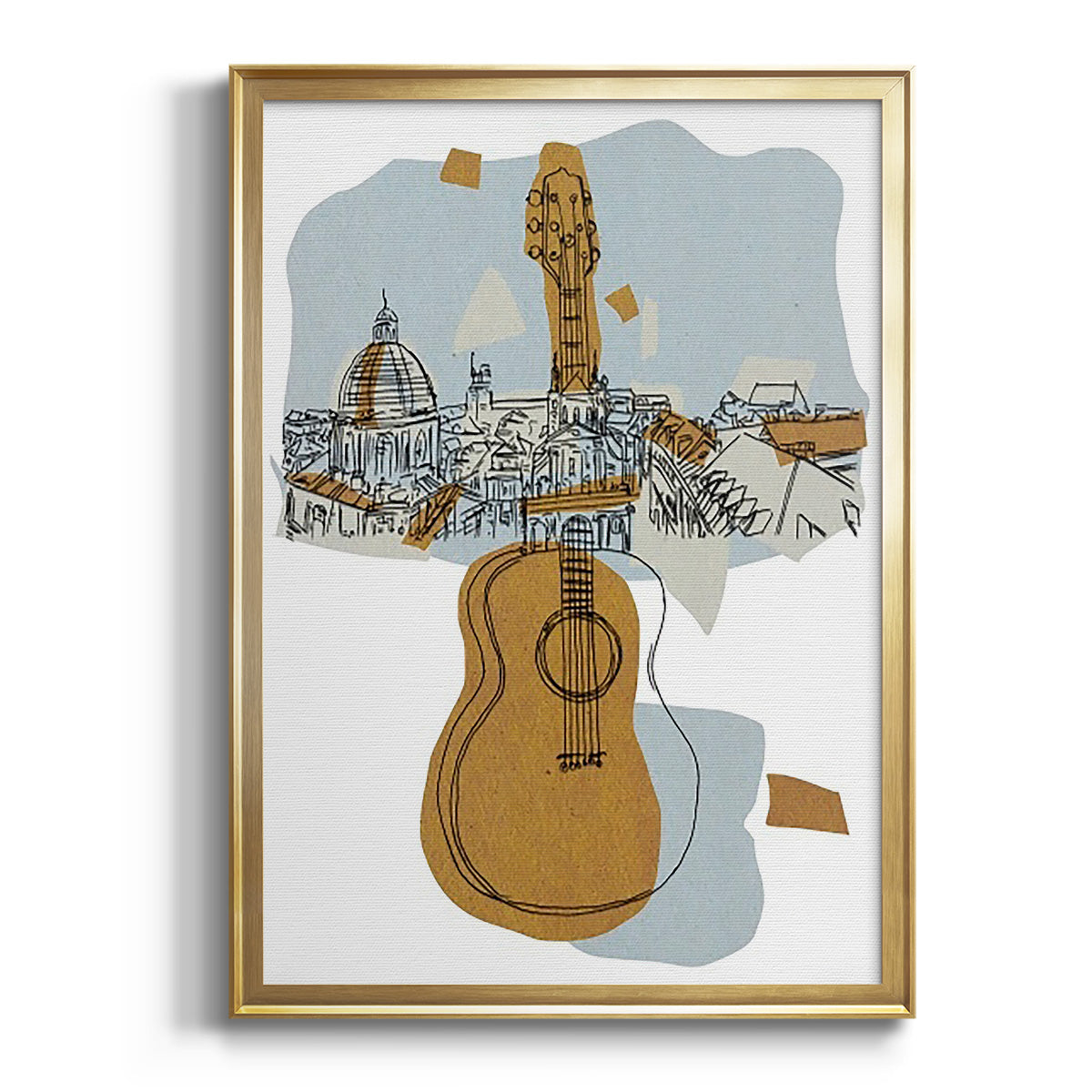 Sepia Botanical Journal I - Modern Framed Canvas Print