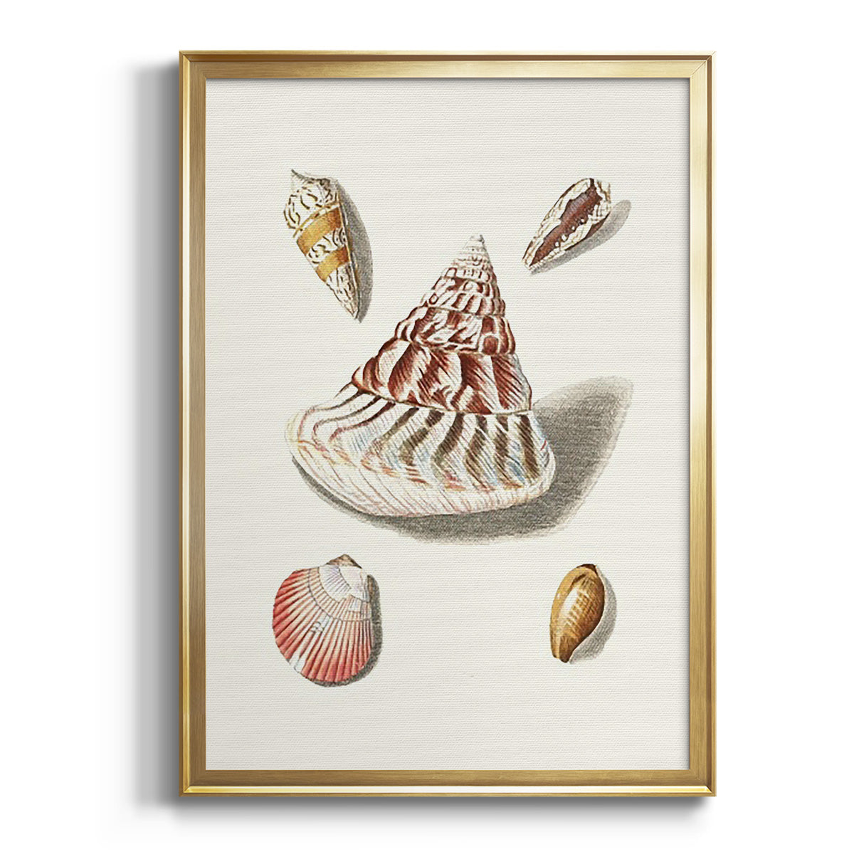 Sepia Botanical Journal I - Modern Framed Canvas Print