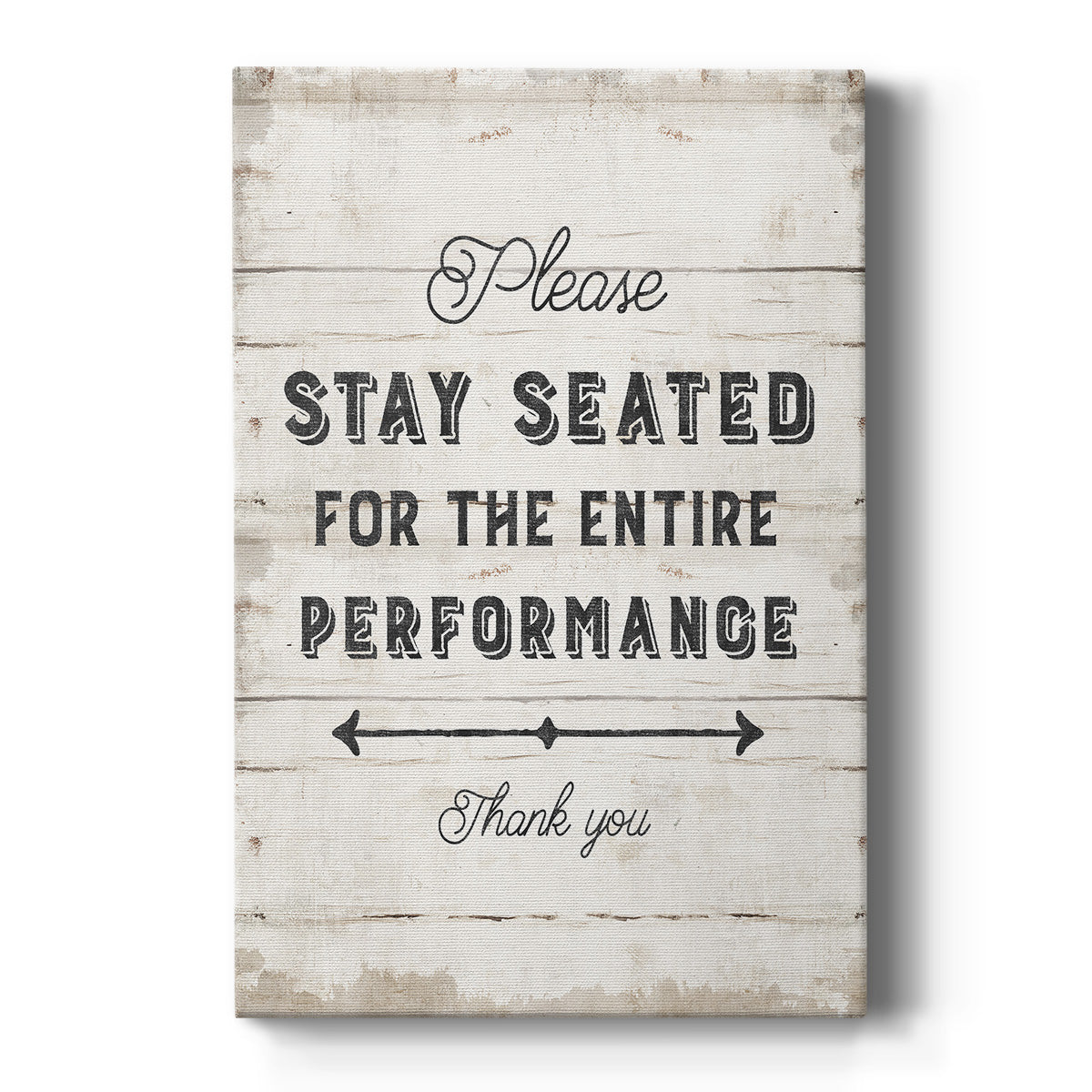 Please Stay Seated - Canvas Art Print