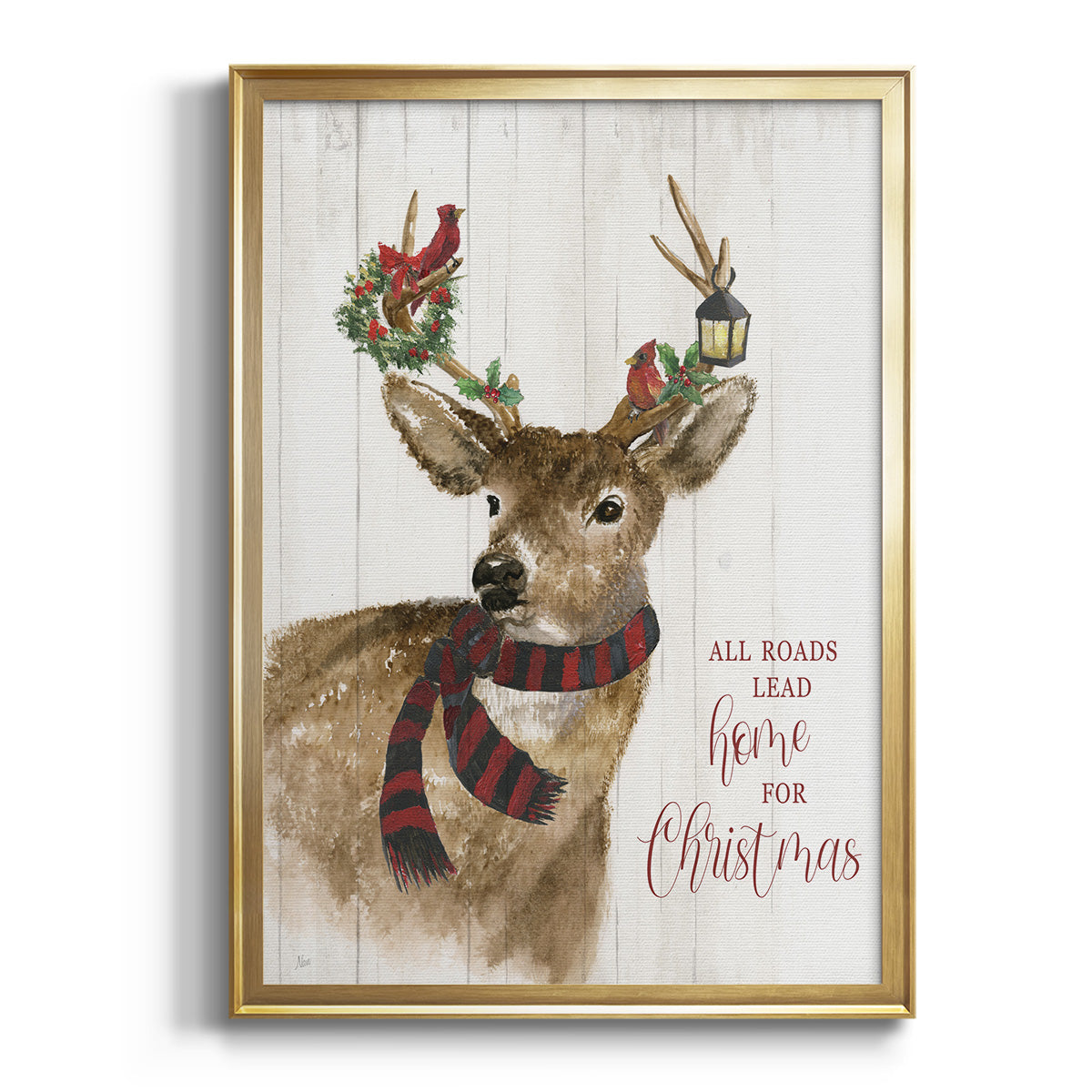 All Roads Lead Home Deer Premium Framed Print - Ready to Hang