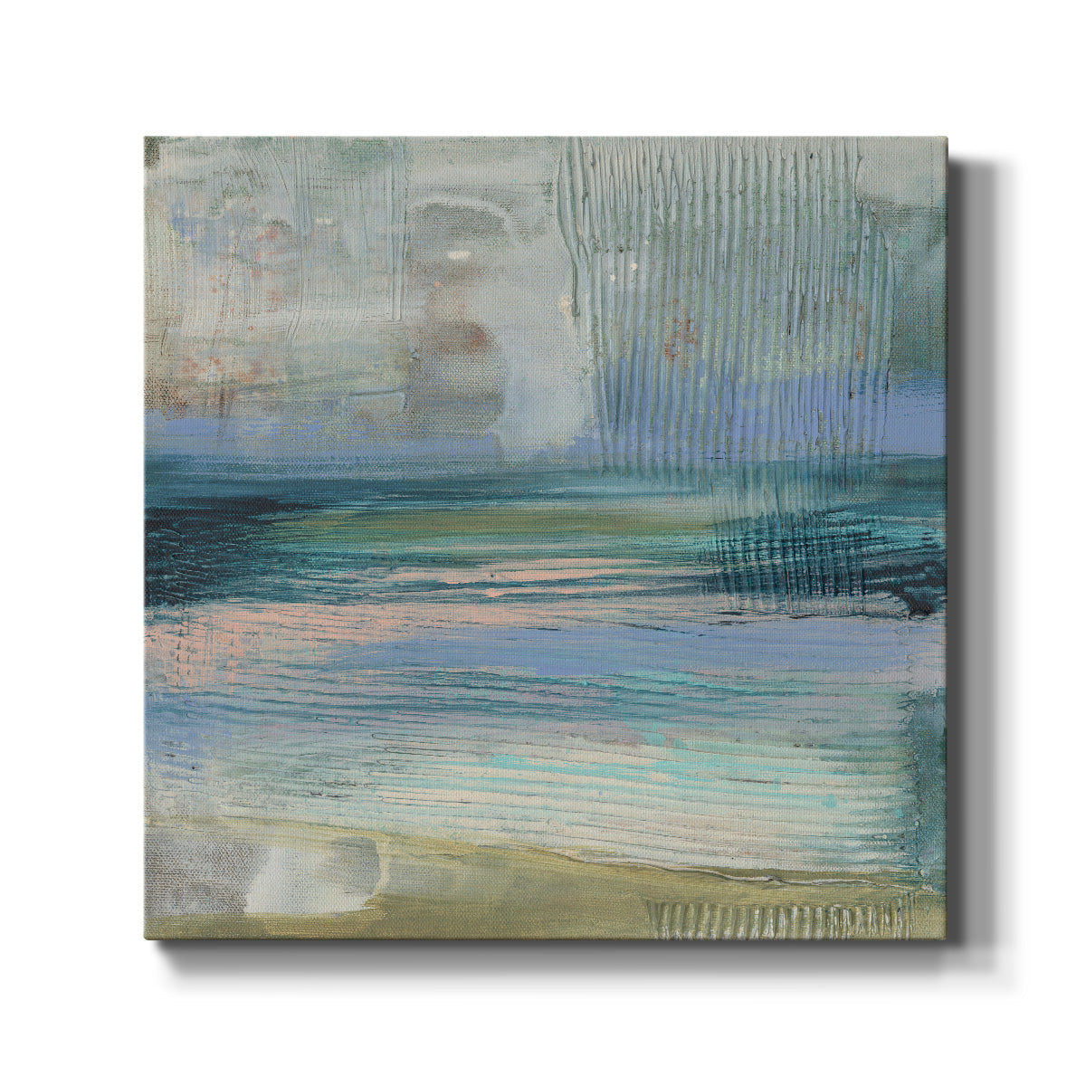 Textured Coastline I-Premium Gallery Wrapped Canvas - Ready to Hang