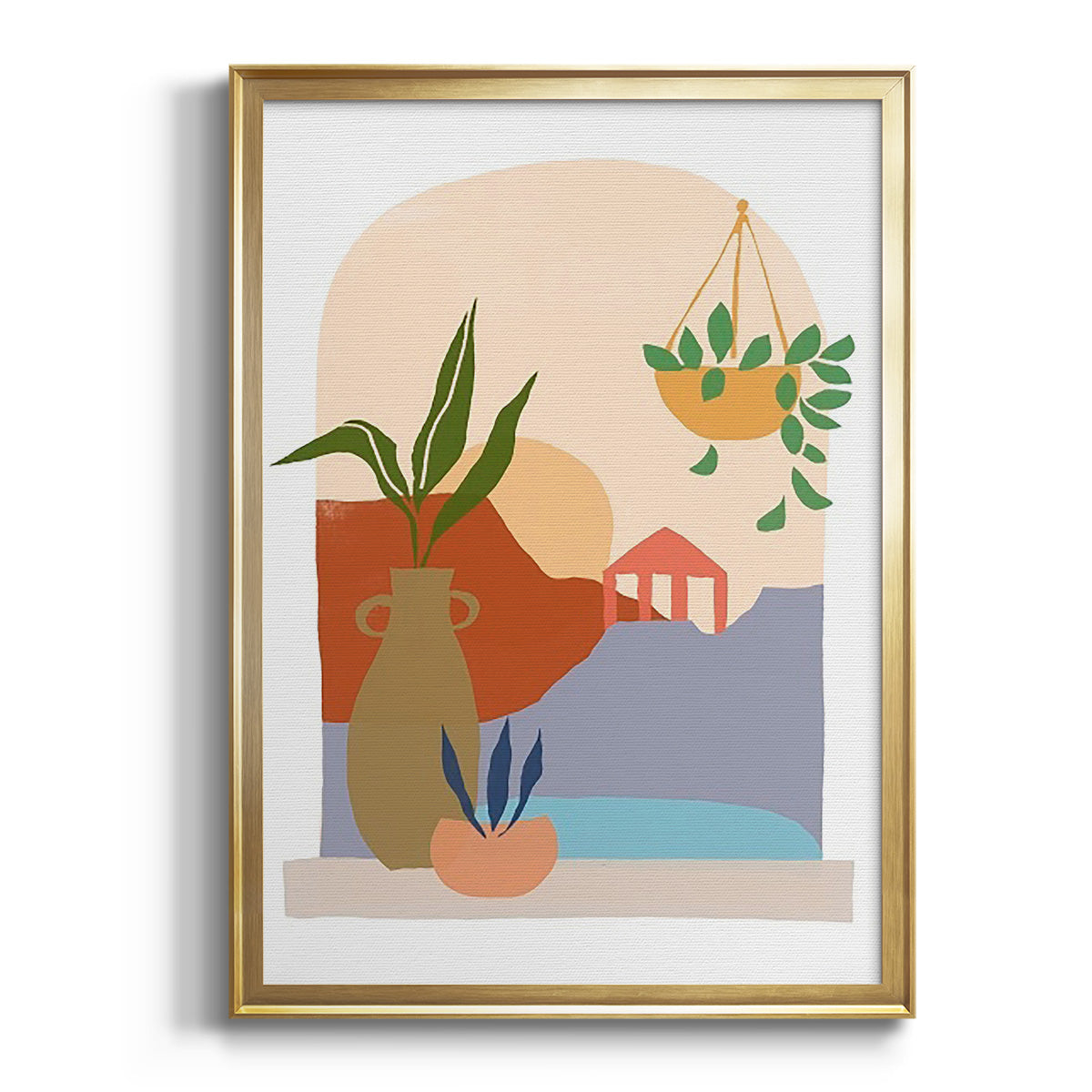 Soft Half Shell I - Modern Framed Canvas Print