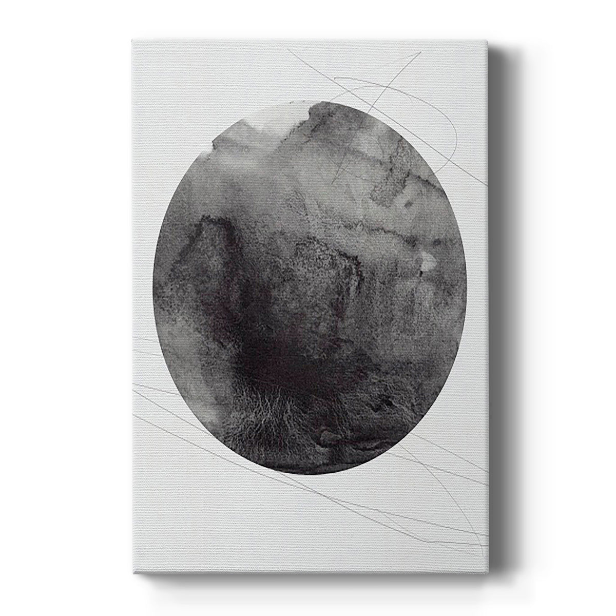 Graphite Moon I Premium Gallery Wrapped Canvas - Ready to Hang