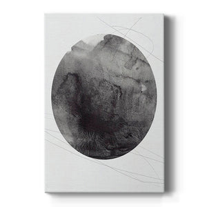 Graphite Moon I Premium Gallery Wrapped Canvas - Ready to Hang