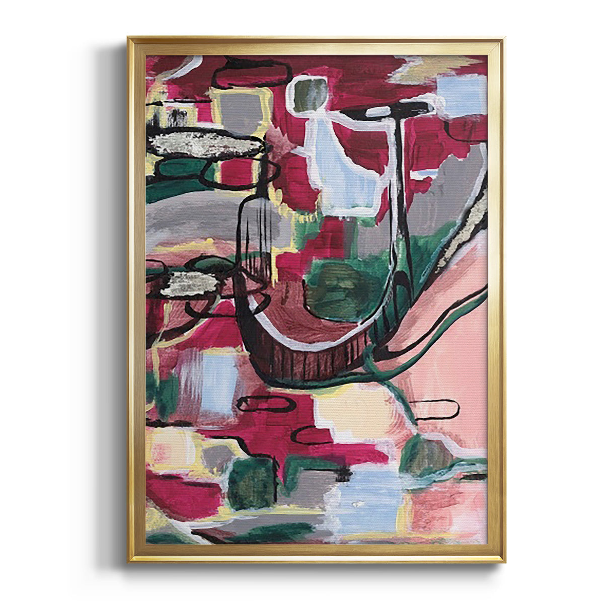 Sepia Botanical Journal I - Modern Framed Canvas Print