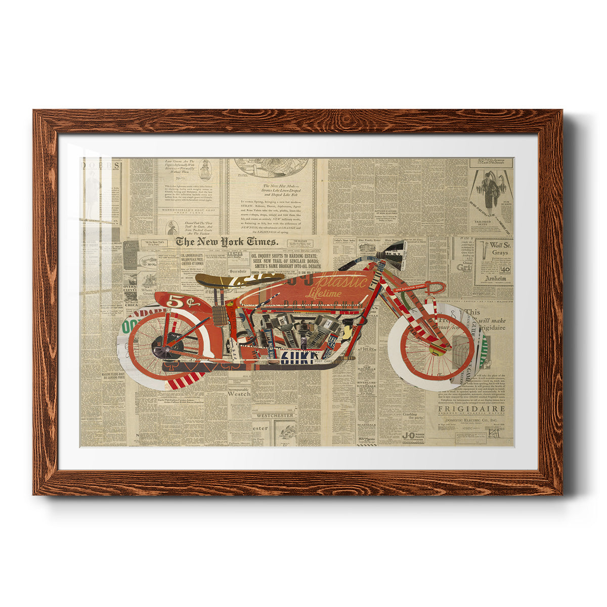 Vintage Red-Premium Framed Print - Ready to Hang