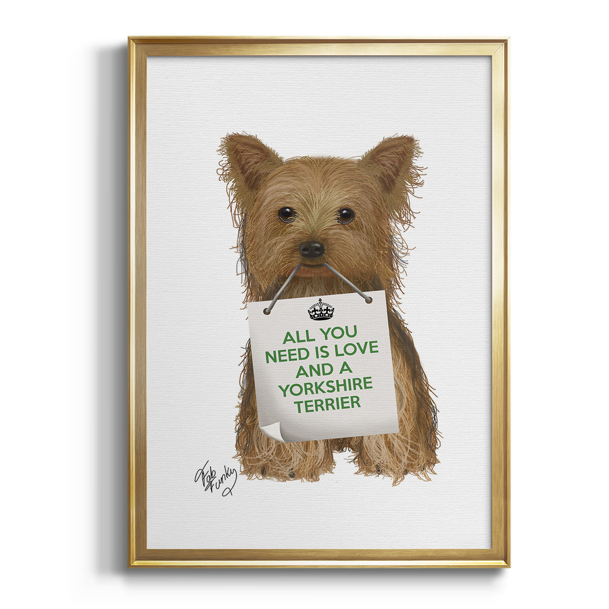 Love and Yorkshire Terrier Premium Framed Print - Ready to Hang