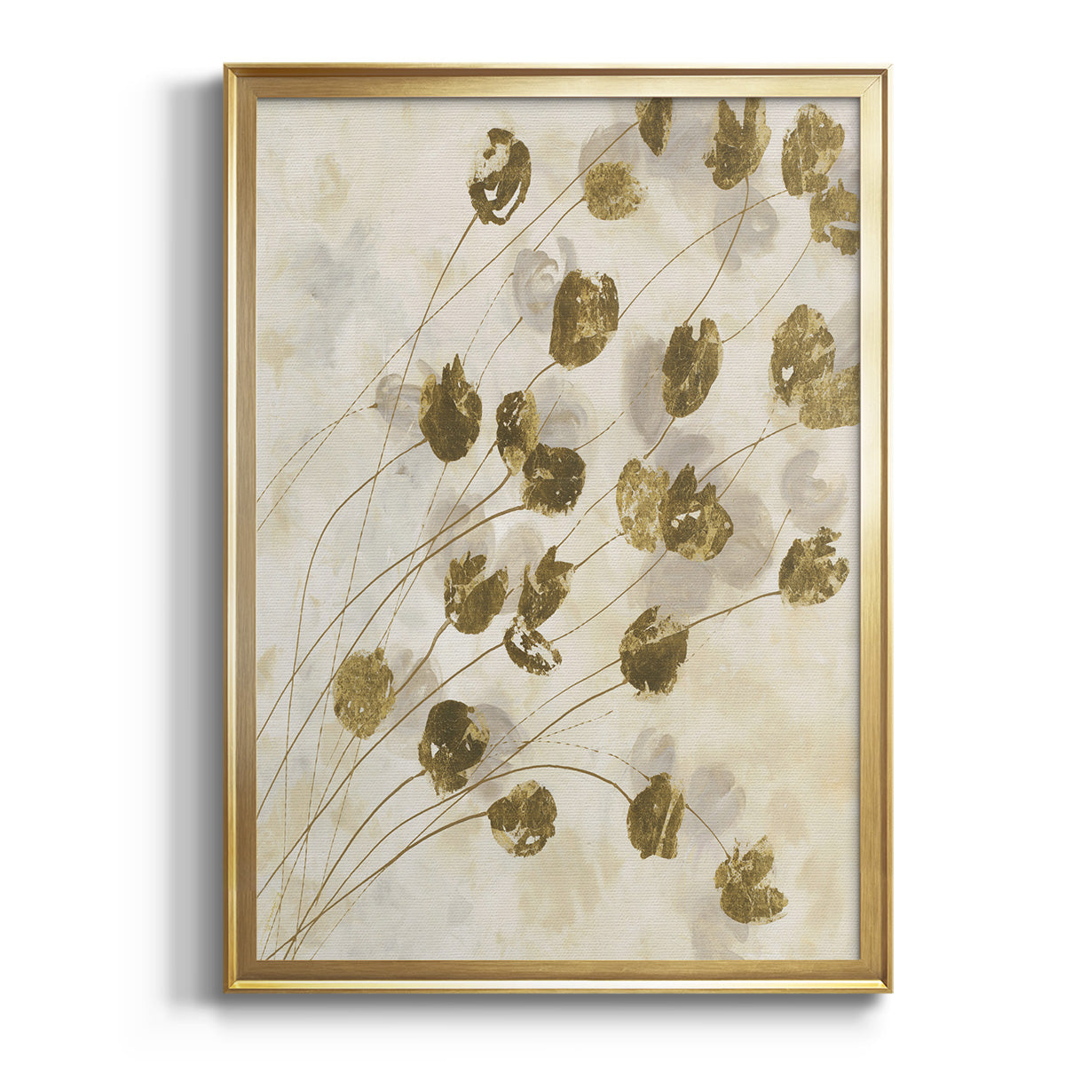 Sepia Botanical Journal I - Modern Framed Canvas Print