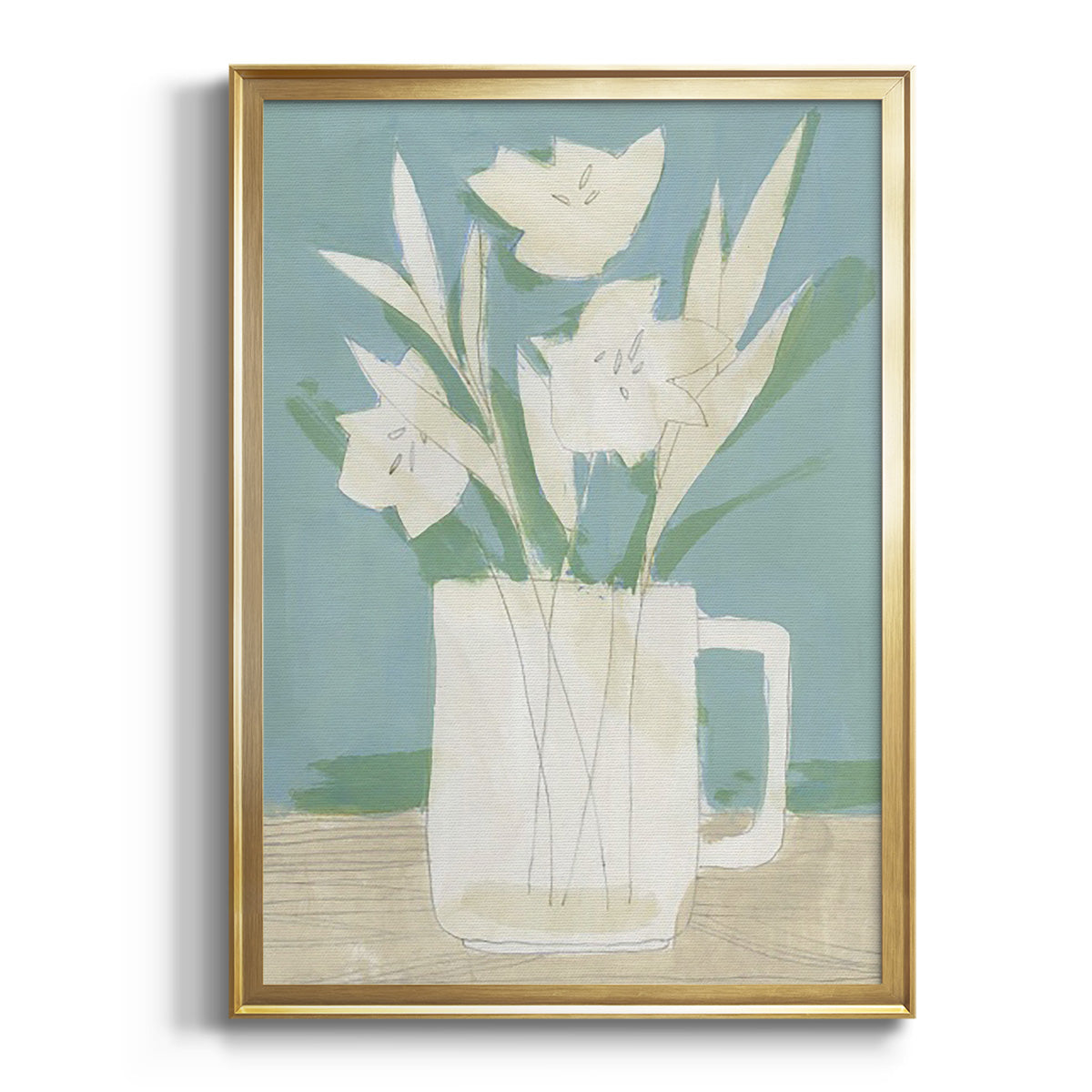 Sepia Botanical Journal I - Modern Framed Canvas Print