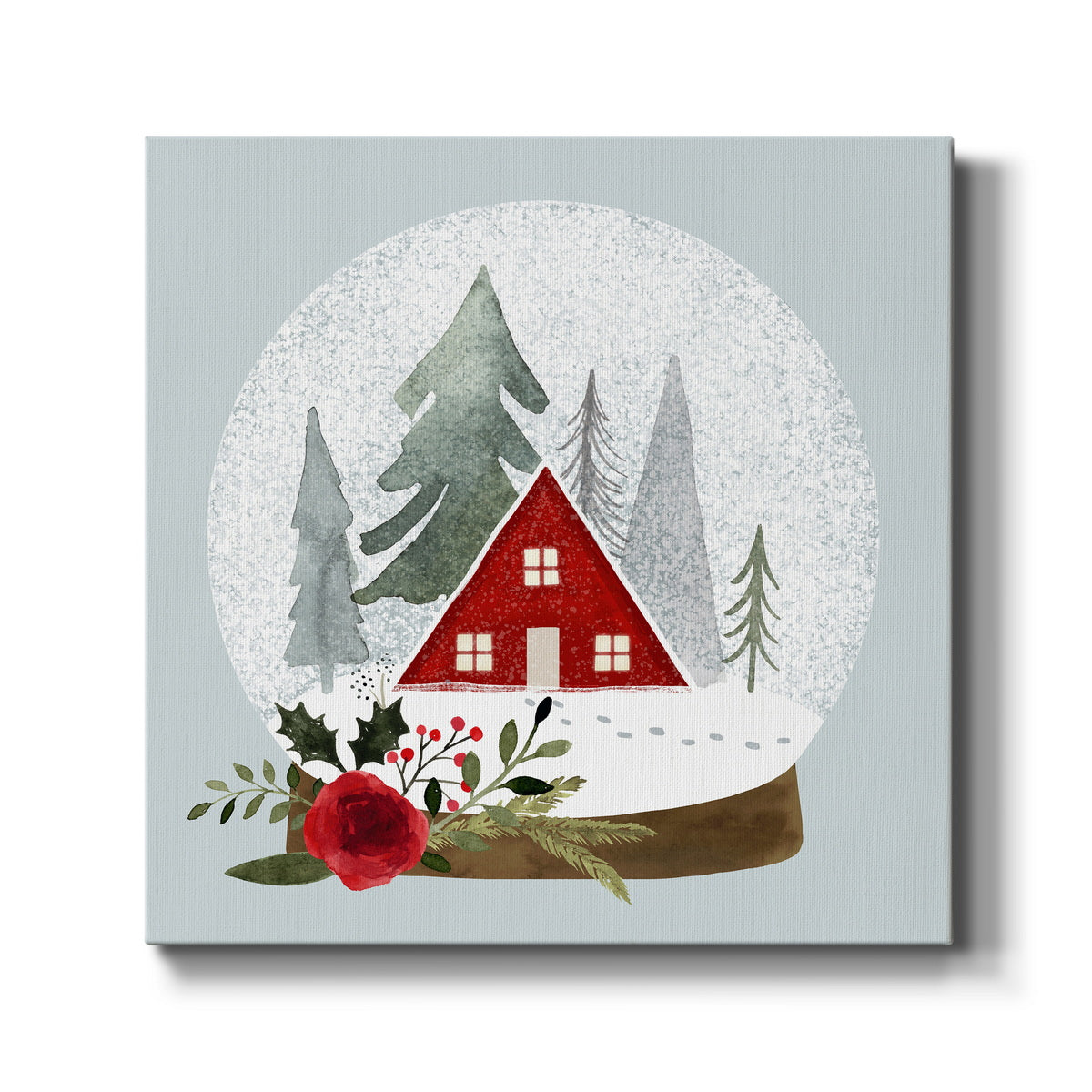 Snow Globe Village II - Canvas Art Print