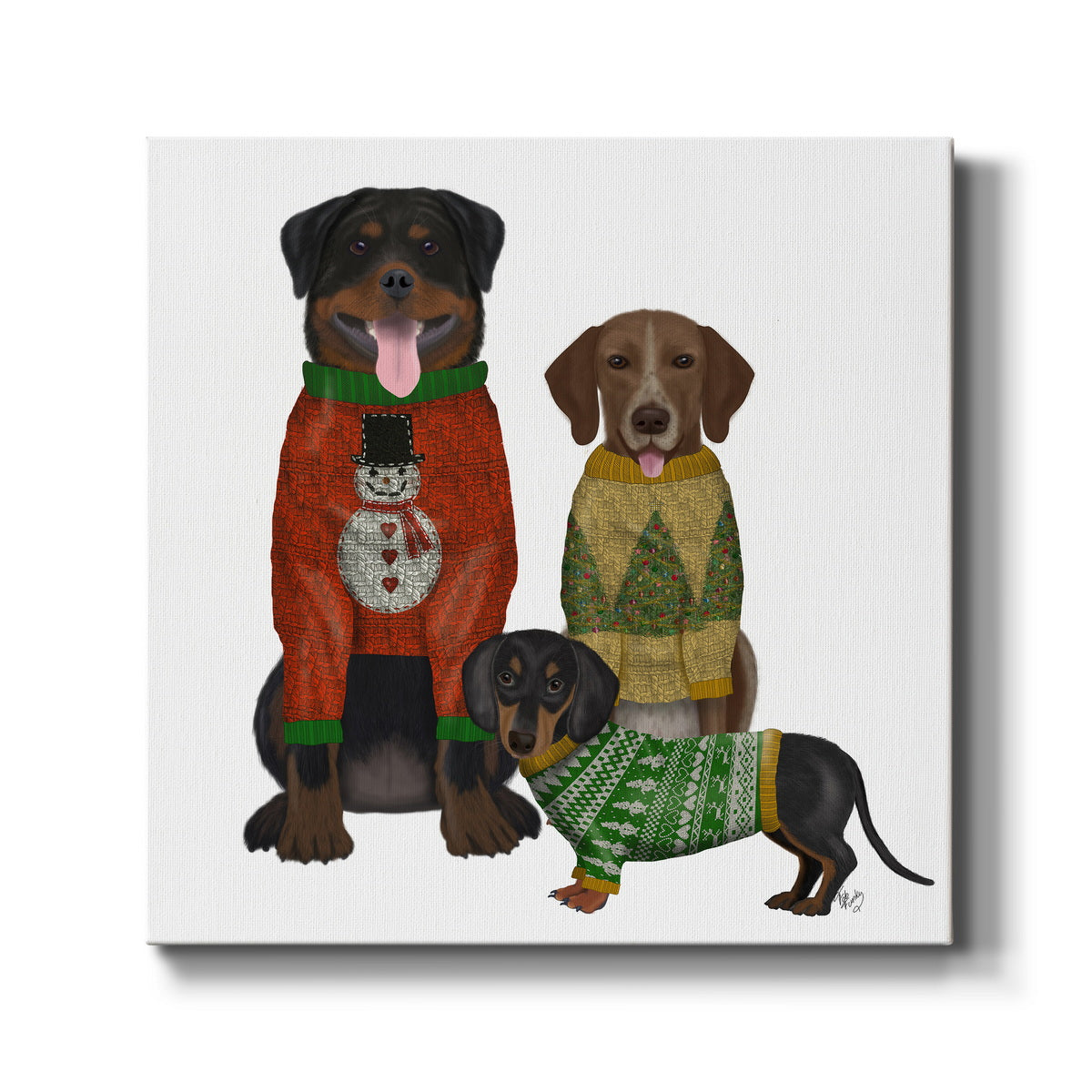 Christmas Des - Ugly Christmas Sweater Competition - Canvas Art Print