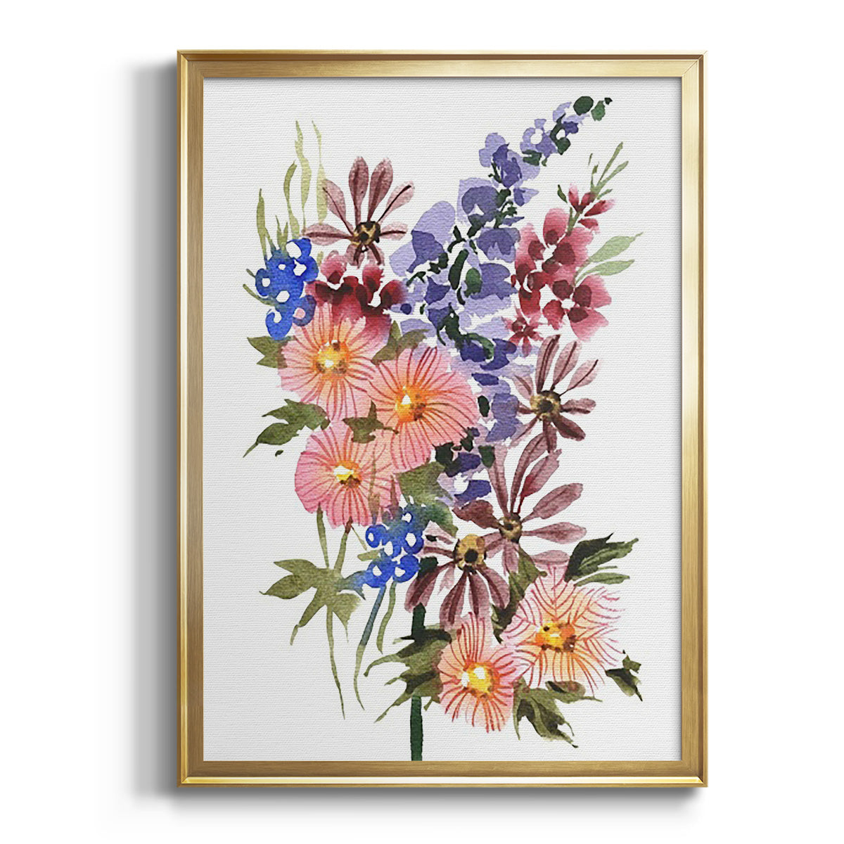 Sepia Botanical Journal I - Modern Framed Canvas Print