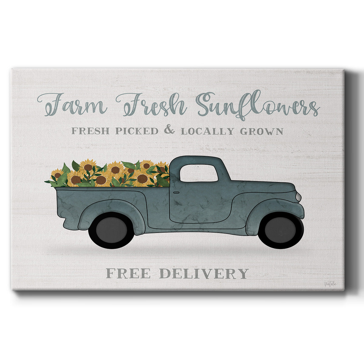 Farmers Market Truck - Canvas Art Print